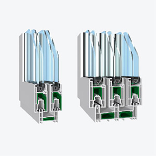 Perfiles de puerta corrediza de PVC